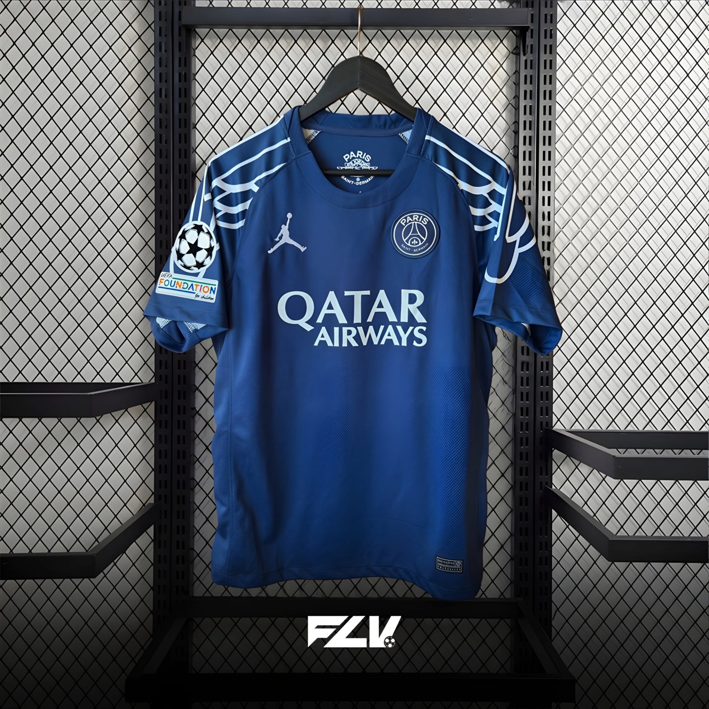 PSG × Air Jordan "WINGS" 24/25 Special Blue Shirt