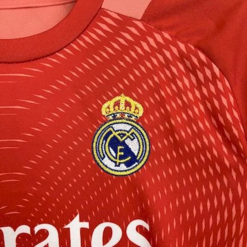 Real Madrid 2025 Goalkeeper Coral Red Jersey