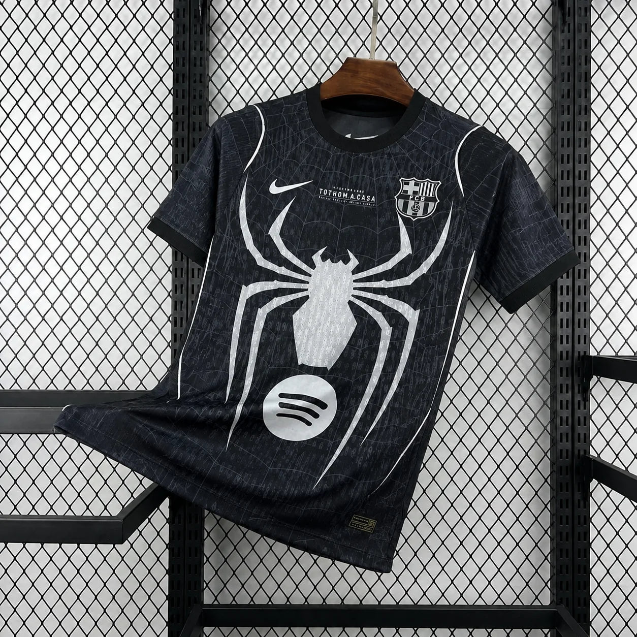Barcelona 2026 Barcelona X Spiderman Black Shirt