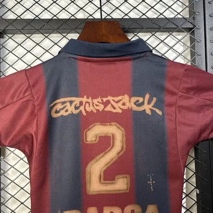 Barcelona x Travis Scott Retro 2000 Home Skeleton Jersey