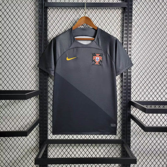 Zwart speciaal editie-shirt van Portugal 2023