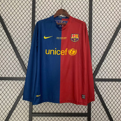 Barcelona 2008 L/S Home Champion League Shirt