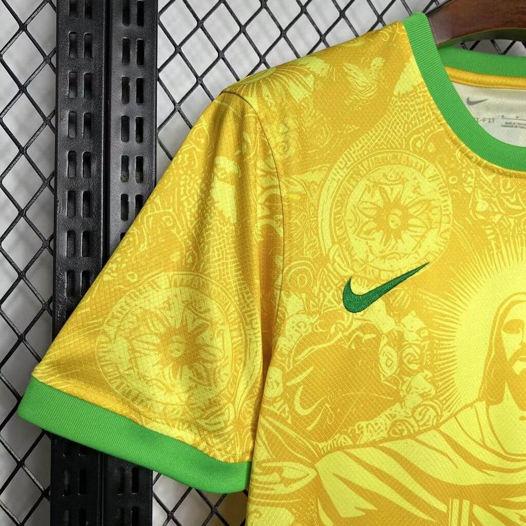 Brazil 2025 Jesus Special Edition Yellow Shirt