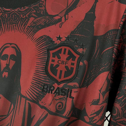 Brazil 2025 Jesus Special Edition Shadow Red Shirt