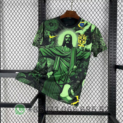Brazil 2025 Jesus Special Green Shirt