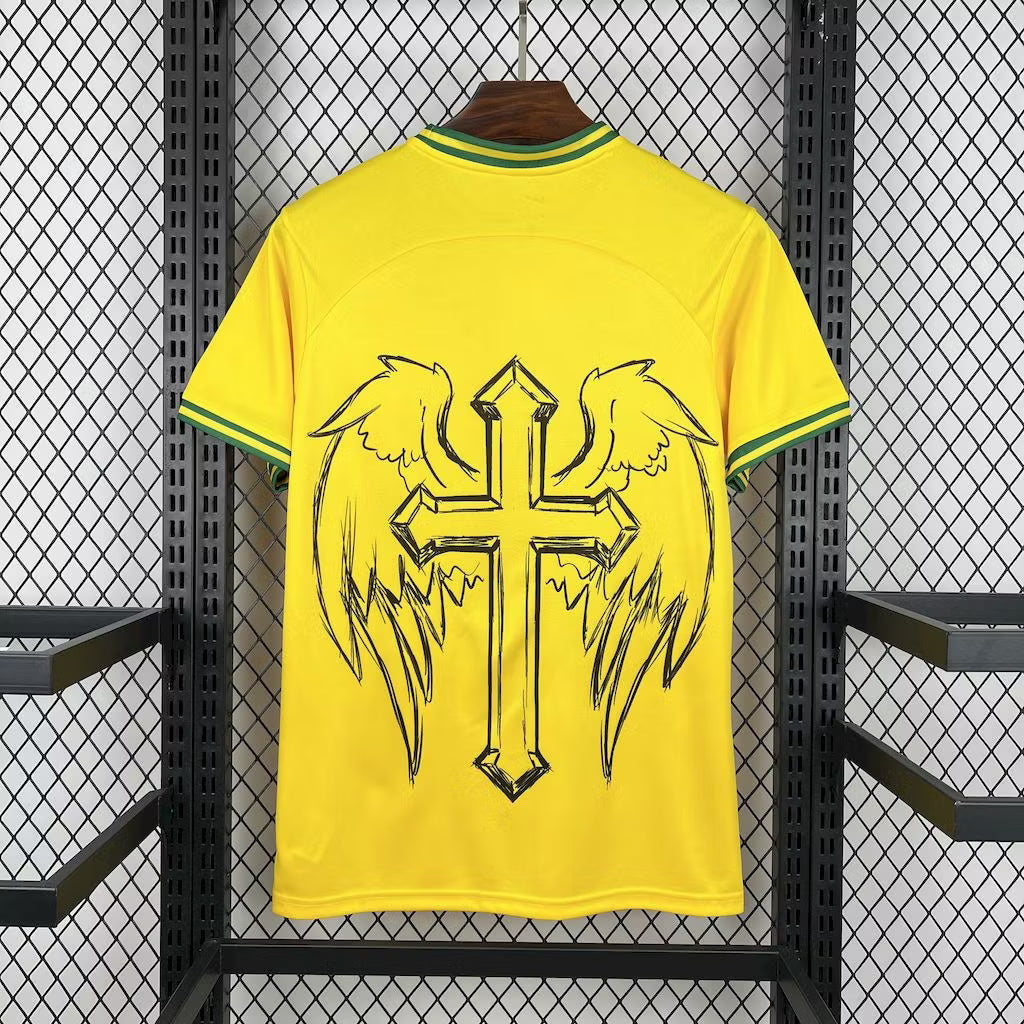 Brazil 2025 Jesus Christ Special Yellow Shirt