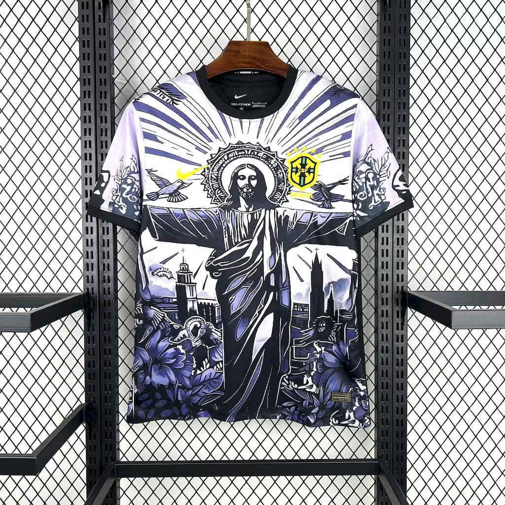 Brazil 2025 Jesus Black and Gray Special Edition Shirt
