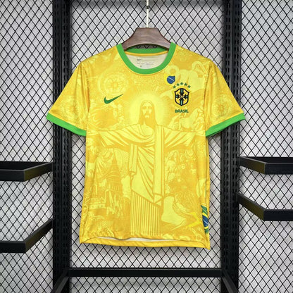 Brazil 2025 Jesus Special Edition Yellow Shirt