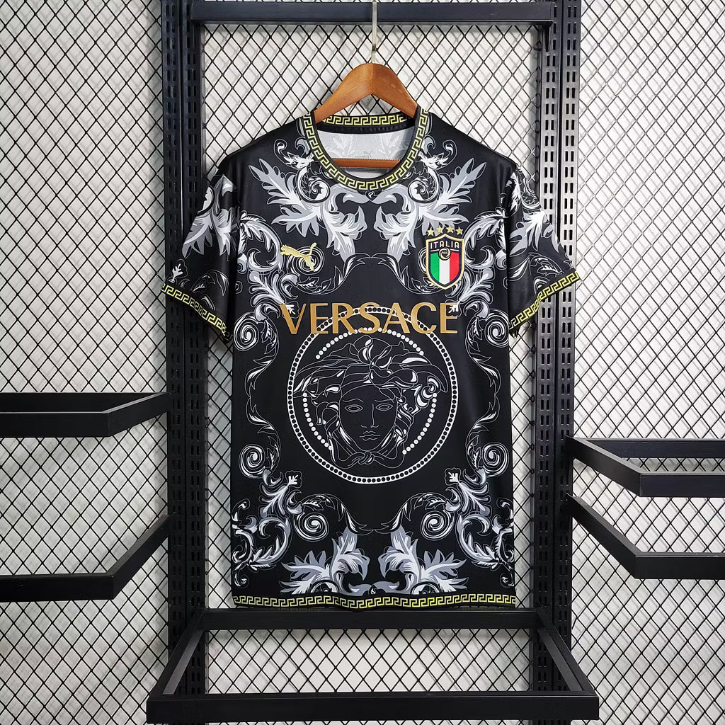 Italy × Versace 2023 Black Special Shirt