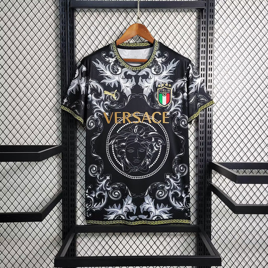 Italy × Versace 2023 Black Special Shirt