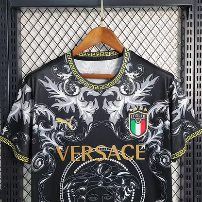 Italy × Versace 2023 Black Special Shirt