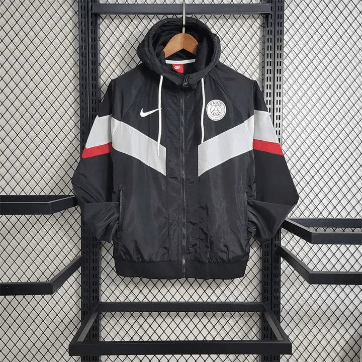 PSG 2023 Windbreaker Black And White Jersey