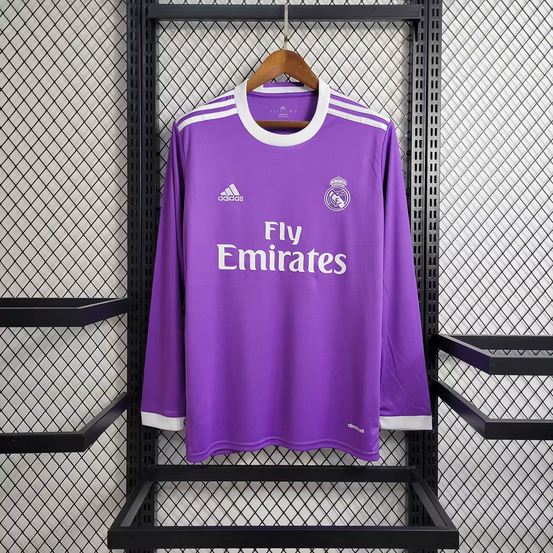 Real Madrid 2016 L/S Away UCL Shirt