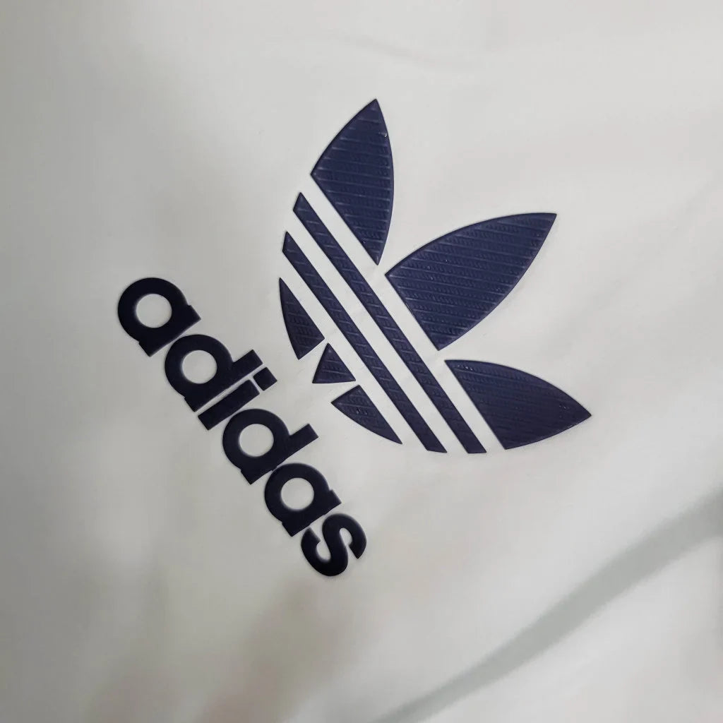 Real Madrid 2023 Windbreaker White Blue Soccer Jersey