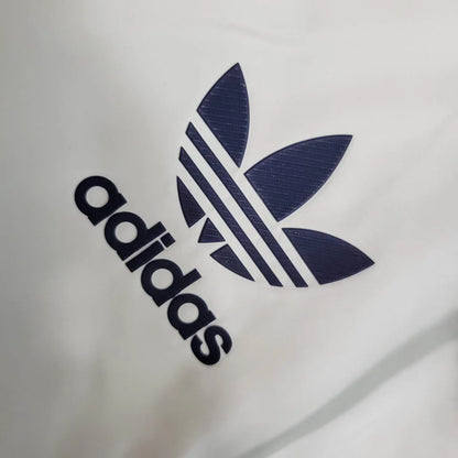 Real Madrid 2023 Windbreaker White Blue Soccer Jersey