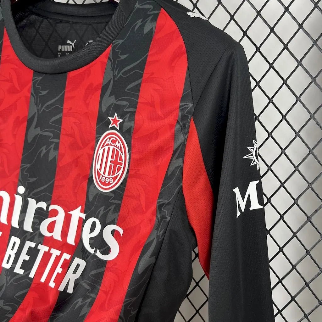Ac Milan 2025 L/S Home Shirt