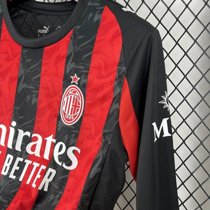 Ac Milan 2025 L/S Home Shirt