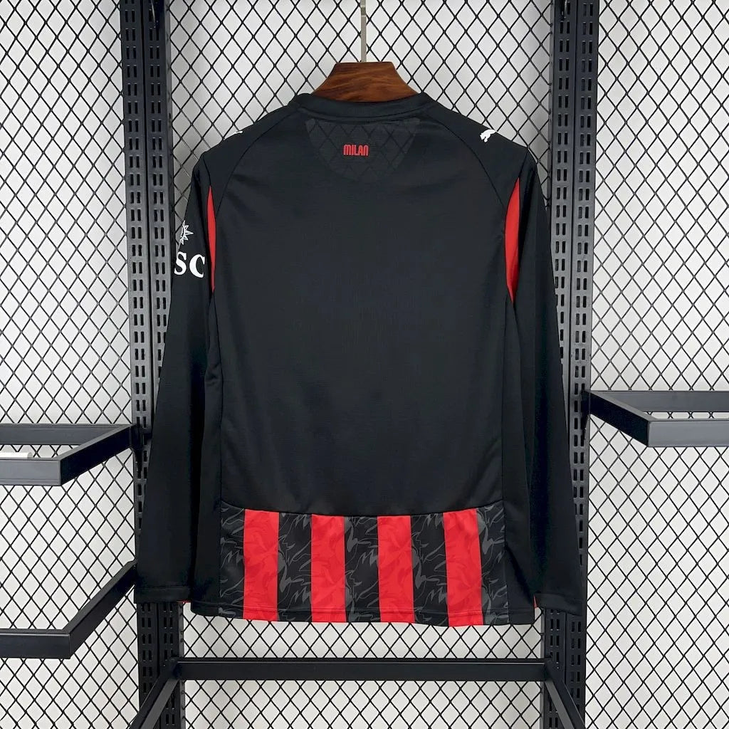 Ac Milan 2025 L/S Home Shirt