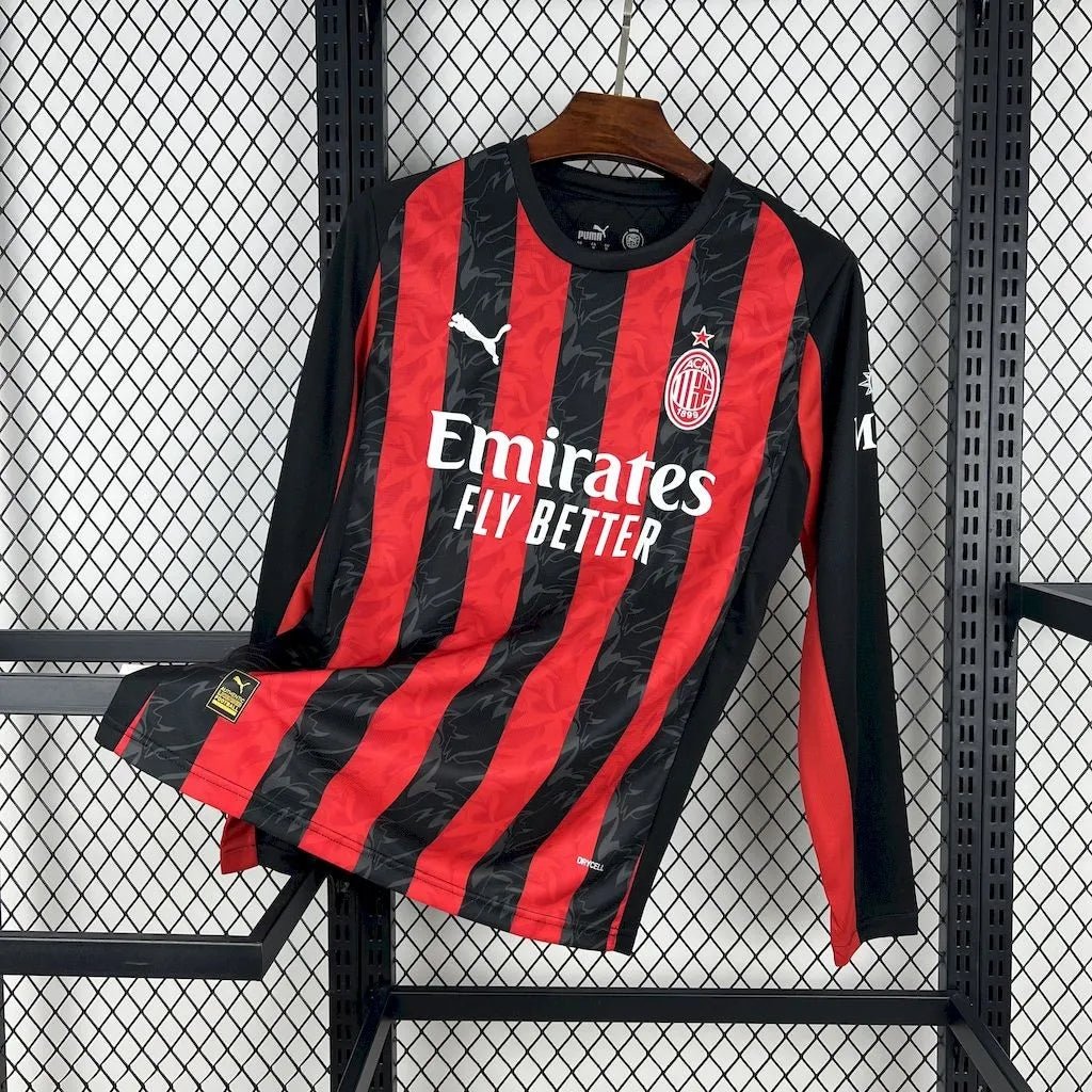 Ac Milan 2025 L/S Home Shirt