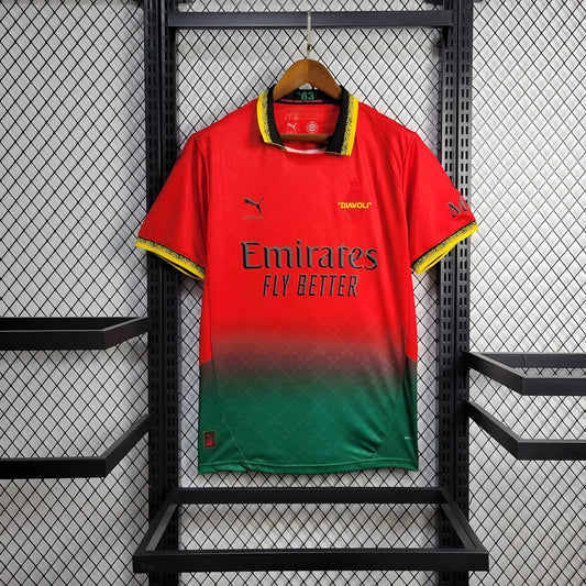 AC Milan × OFF-White 24/25 Red Special Shirt