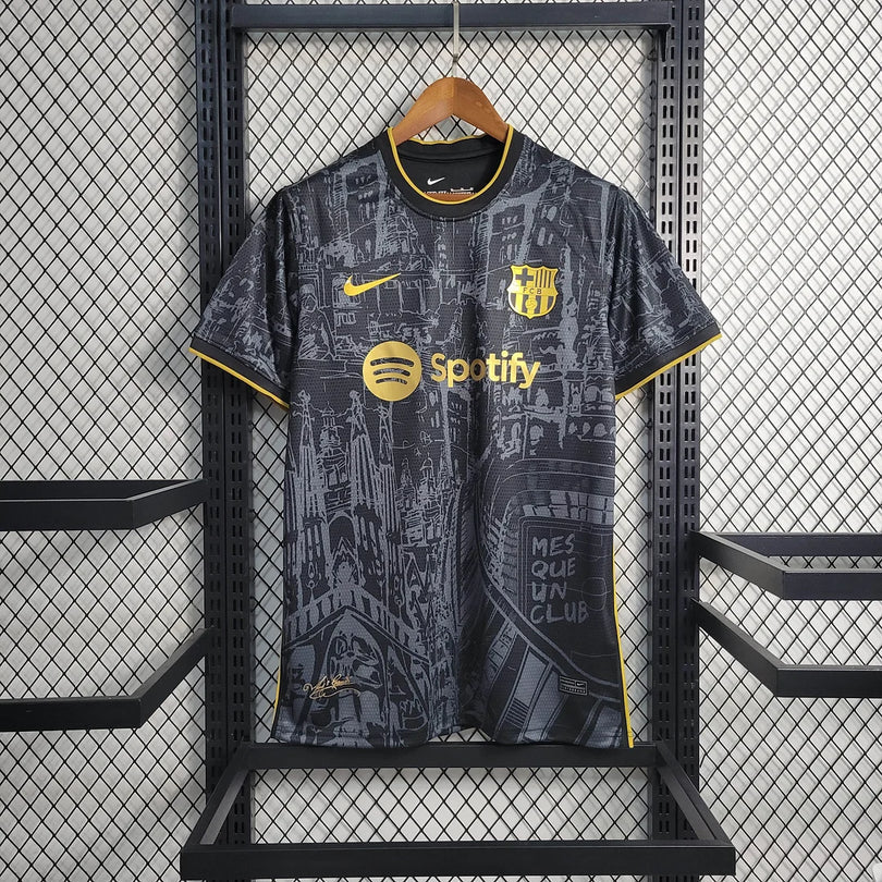 Barcelona 2023 Special Black Gold Shirt