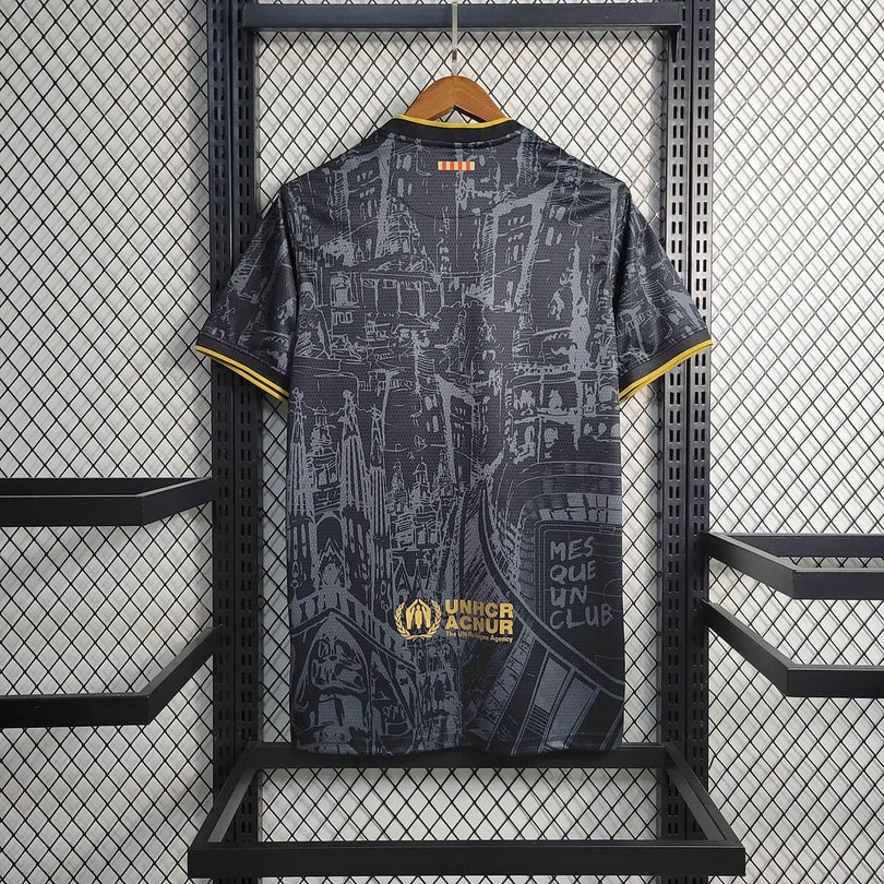Barcelona 2023 Special Black Gold Shirt