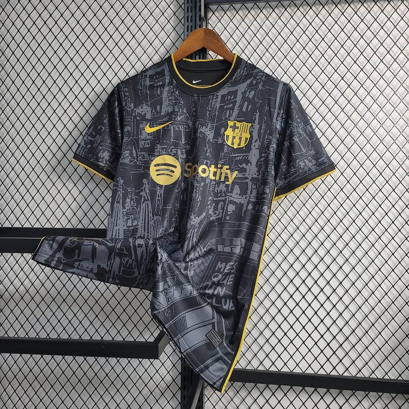 Barcelona 2023 Special Black Gold Shirt
