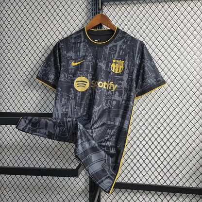 Barcelona 2023 Special Black Gold Shirt
