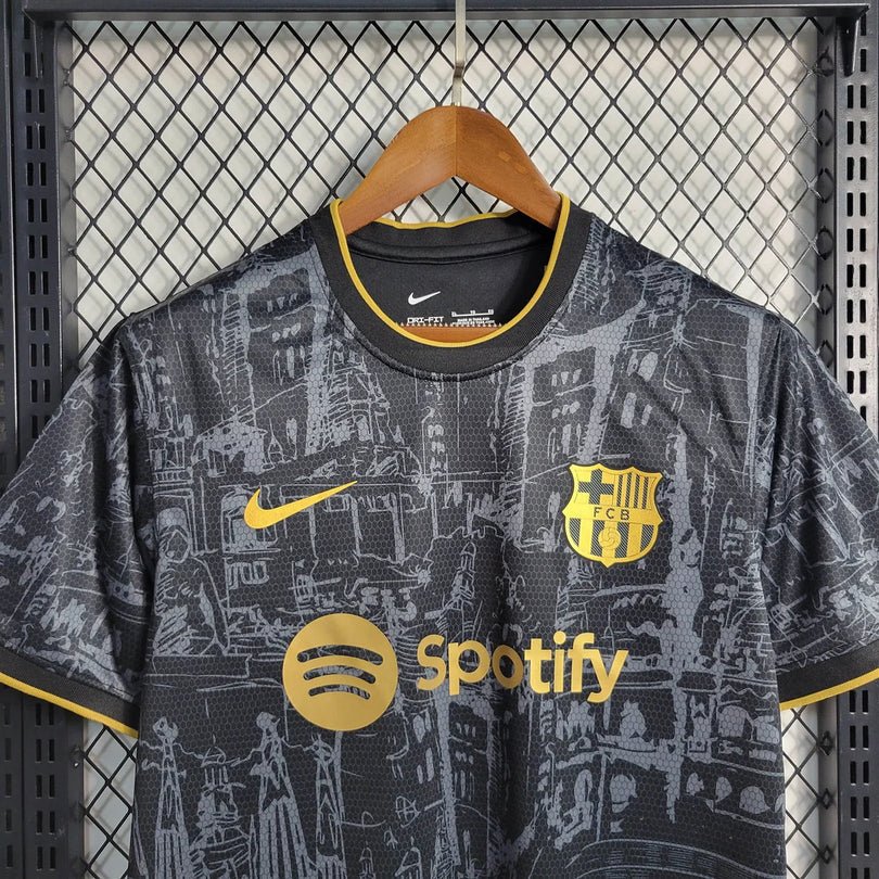 Barcelona 2023 Special Black Gold Shirt