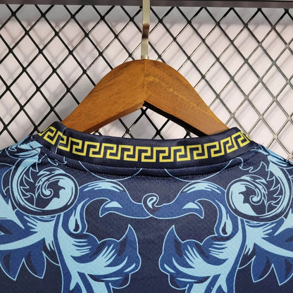 Italy Versace 2024 Blue Special Shirt
