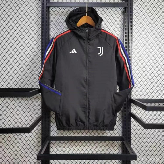 Juventus 2024 Black Windbreaker