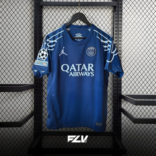 PSG × Air Jordan "WINGS" 24/25 Special Blue Shirt