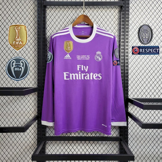 Real Madrid 2016 L/S Away Shirt