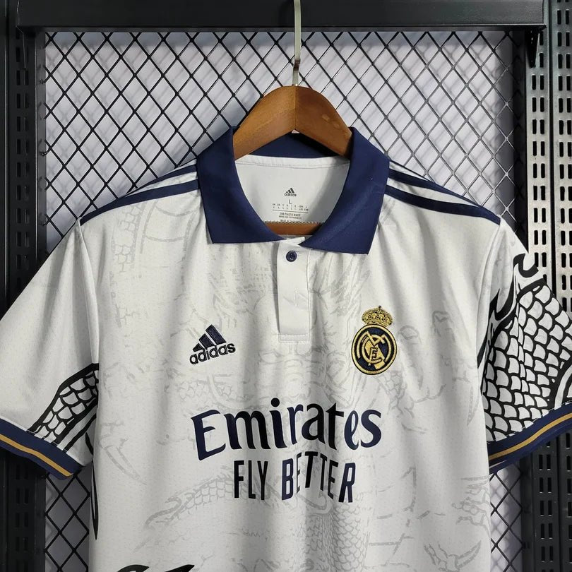 Real Madrid 2022 White Dragon Shirt