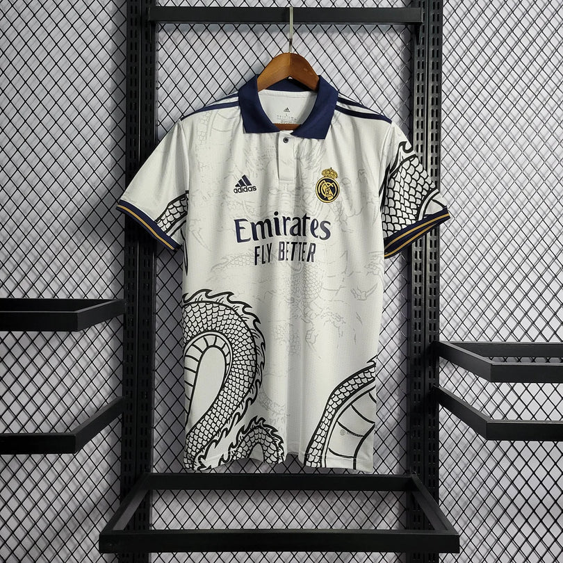 Real Madrid 2022 White Dragon Shirt