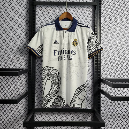 Real Madrid 2022 White Dragon Shirt