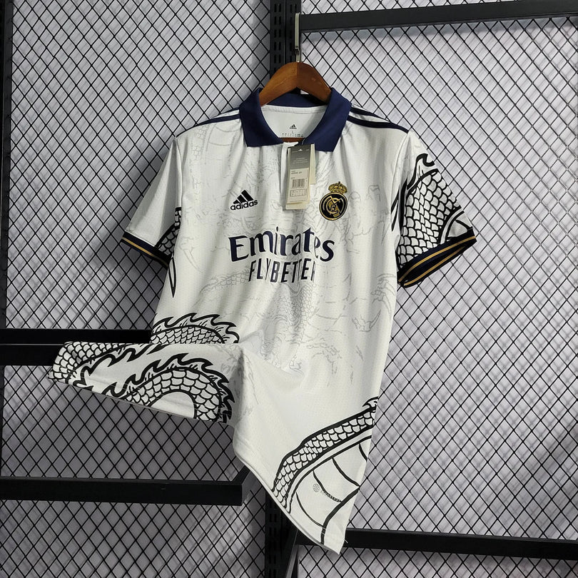 Real Madrid 2022 White Dragon Shirt