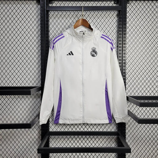 Real Madrid 2025 Jacket White Windbreaker