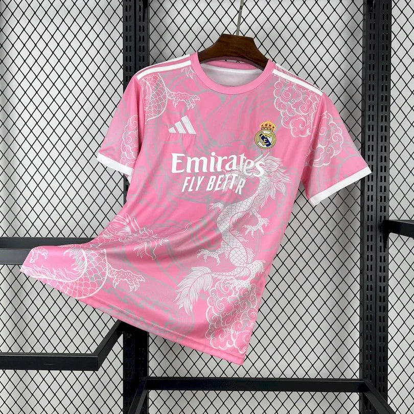 Real Madrid 2025 Pink Dragon Shirt