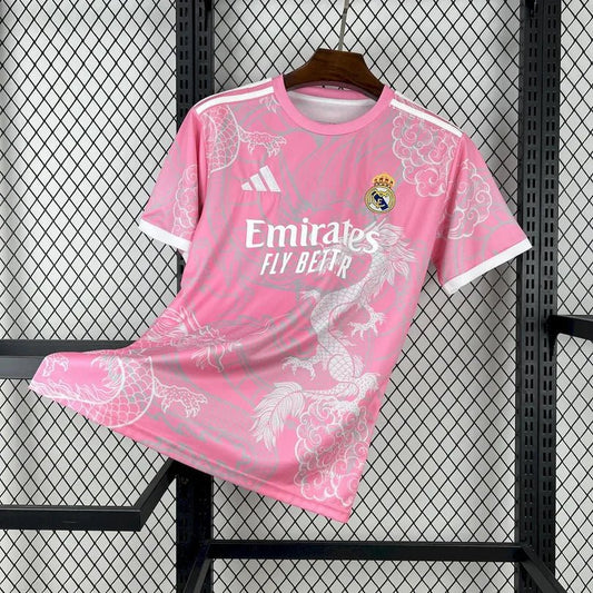 Real Madrid 2025 Pink Dragon Shirt