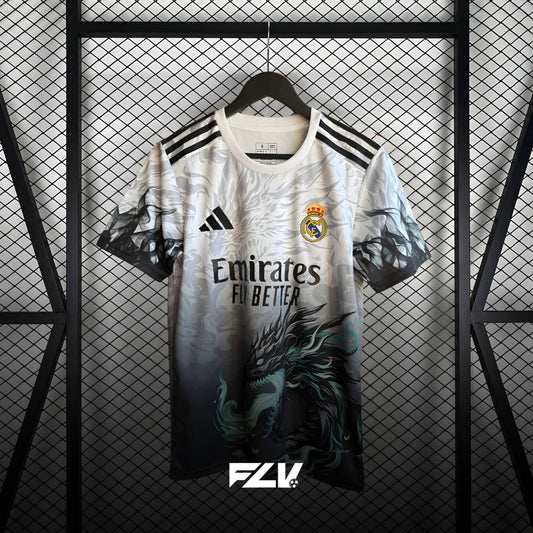 Real Madrid 25/26 "White Dragon Fury" Special Shirt