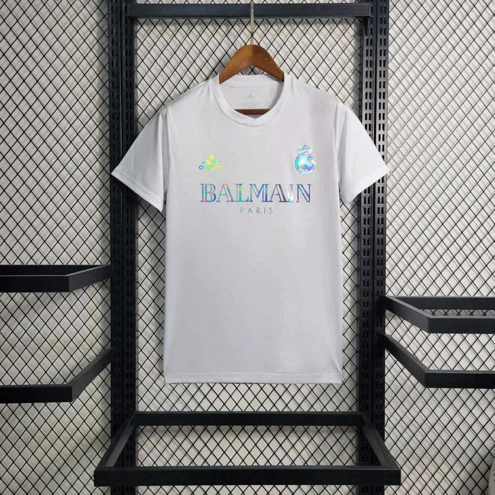 Real Madrid x Balmain 2023 Special White Shirt